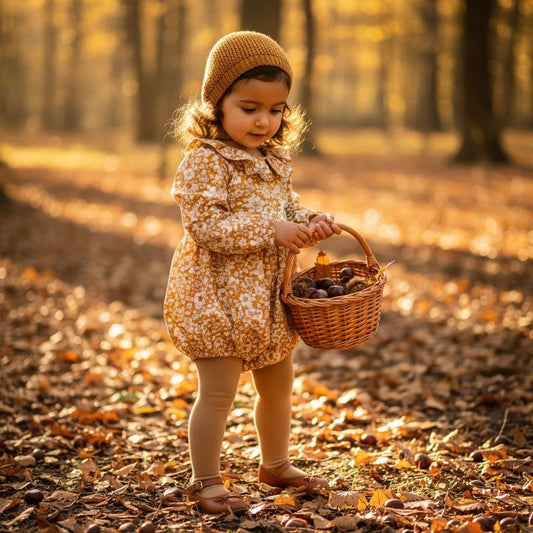 Long Sleeves Liberty London Fabric Bubble Baby Playsuit: Ditsy Floral Print, Ruffle Pierrot Collar