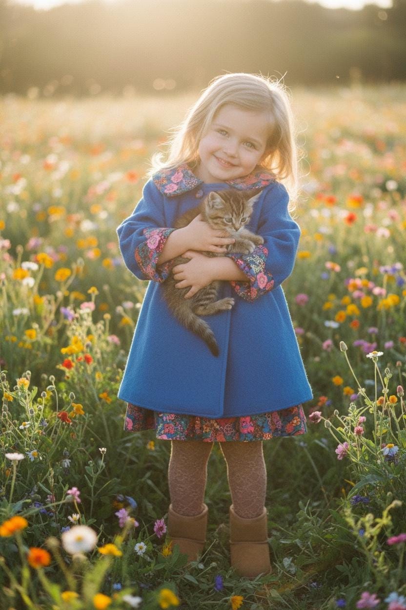 SET Liberty London Wool Coat Dress Set Peter Pan Collar Long Sleeves Floral Print