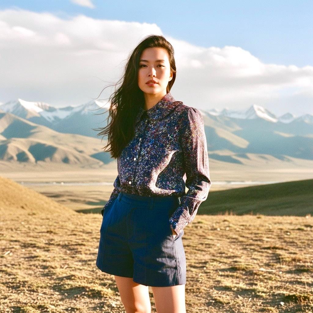 Liberty London Peter Pan Ruffle Collar Shirt: Long Sleeve Handmade Blouse, Ditsy Floral Top