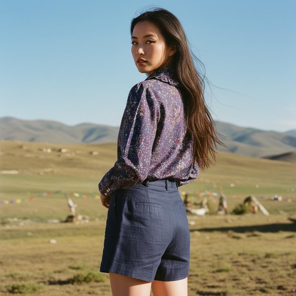 Liberty London Peter Pan Ruffle Collar Shirt: Long Sleeve Handmade Blouse, Ditsy Floral Top