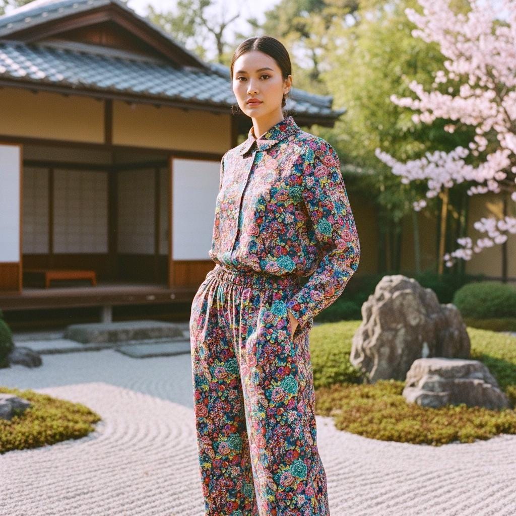 Liberty London Palazzo Pants: Floral Print Loungewear, Wide Leg Cotton Trousers