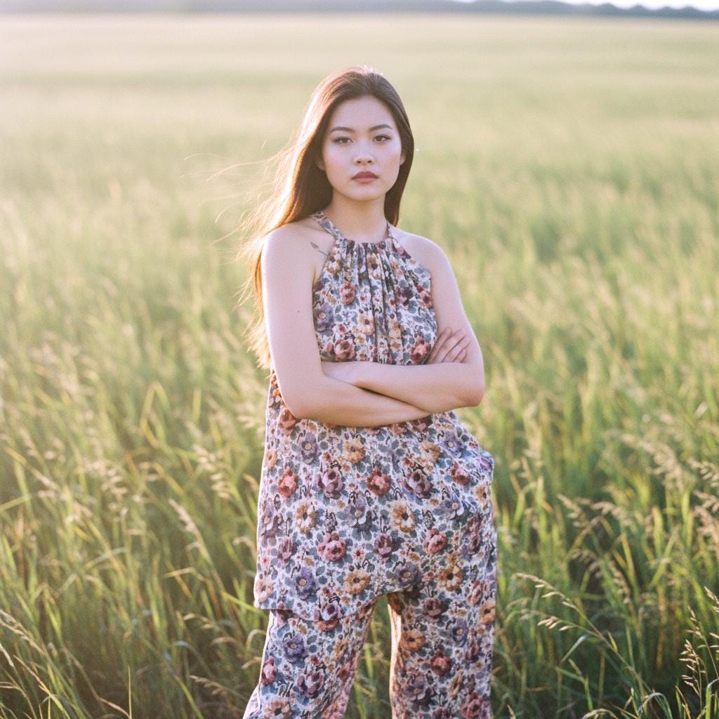 Liberty London Floral Loungewear Set, Cotton Tana Lawn Halter Top and Palazzo Pants