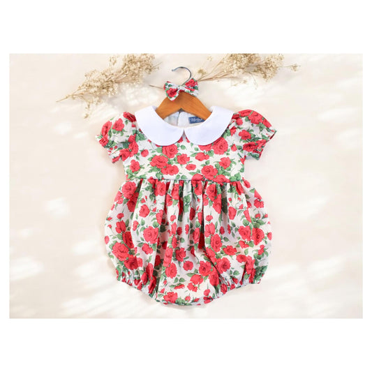 LIBERTY Peter Pan Collar baby romper