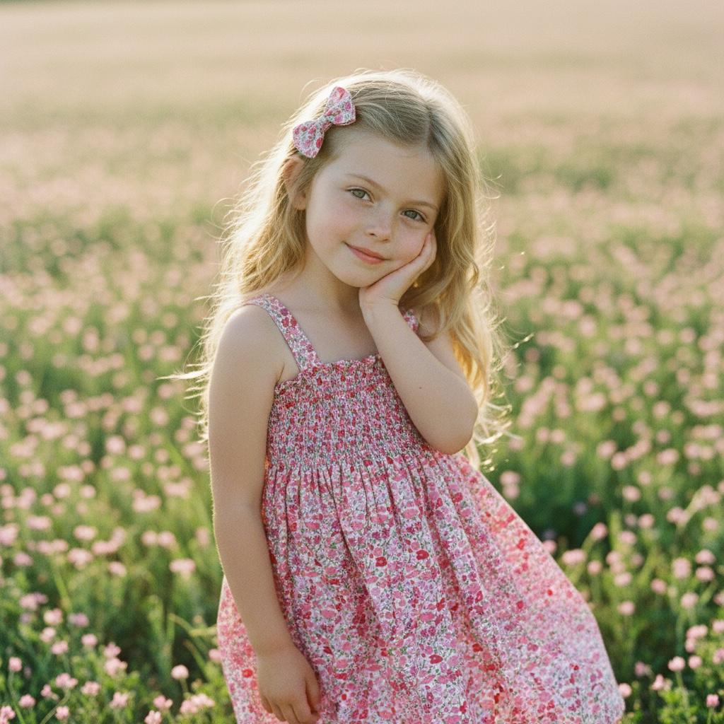 Liberty London Floral Smock Dress, Tana Lawn Cotton, Girl's Sun Dress