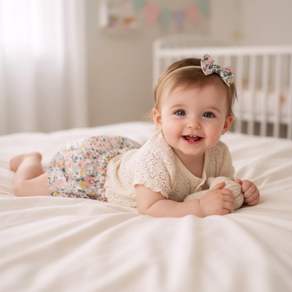 Liberty London Baby Bloomer, Ditsy Floral Print, Ruffle Nappy Cover