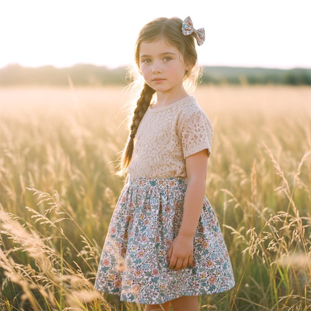 Liberty London Floral Skirt, Girls Cotton Tana Lawn A-Line Skirt