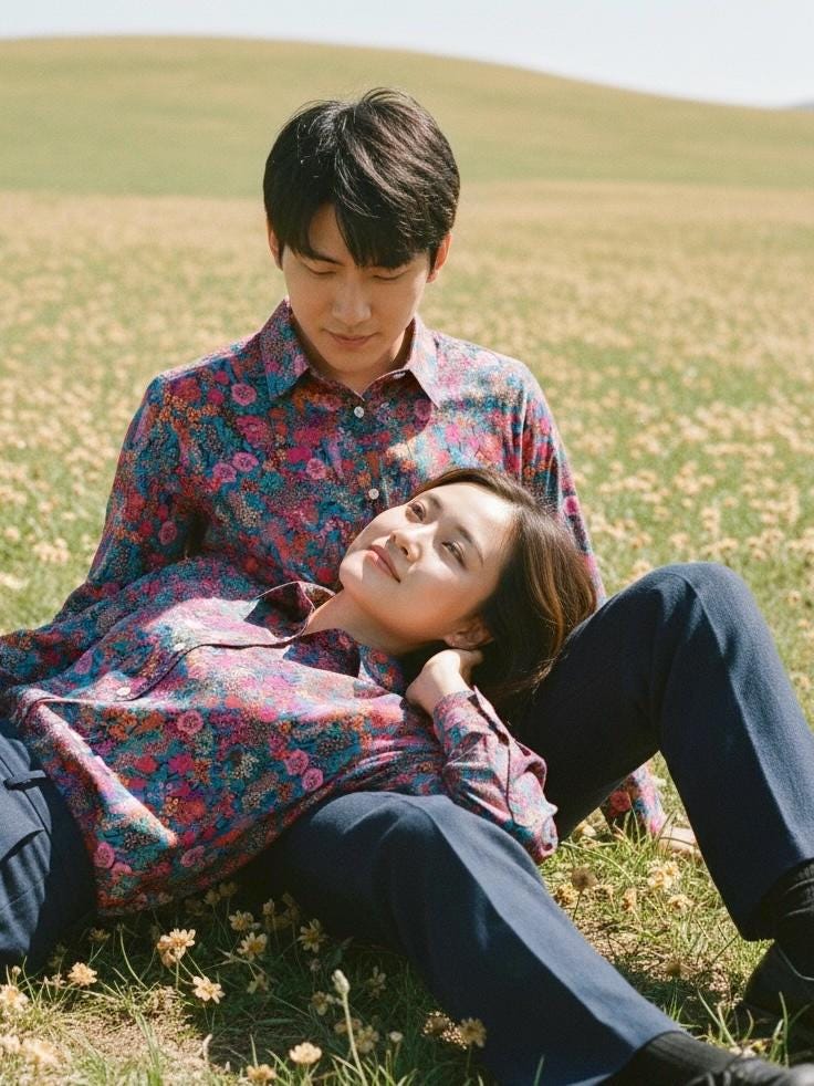 Liberty London Floral Cotton Shirt, Long Sleeve Button-Up, Matching Couple Outfit