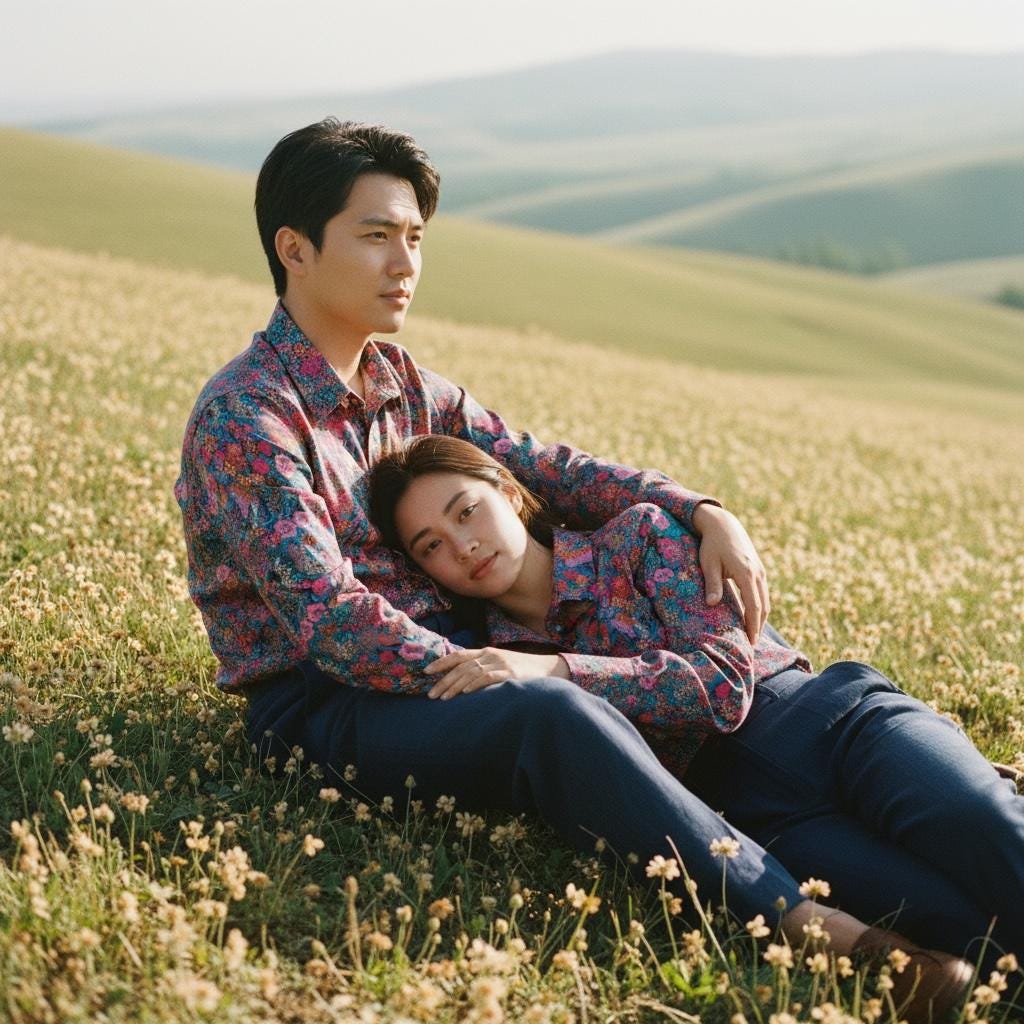 Liberty London Floral Cotton Shirt, Long Sleeve Button-Up, Matching Couple Outfit