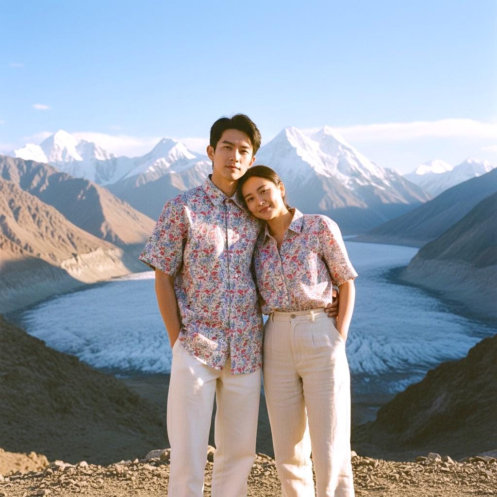 Liberty London Floral Shirt, Matching Couple Shirts, English Cotton Tana Lawn