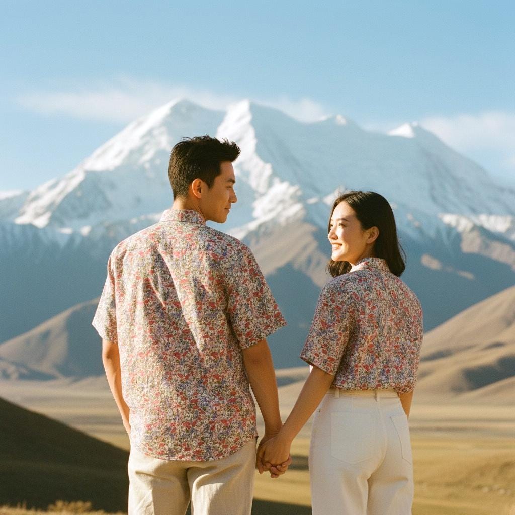 Liberty London Floral Shirt, Matching Couple Shirts, English Cotton Tana Lawn