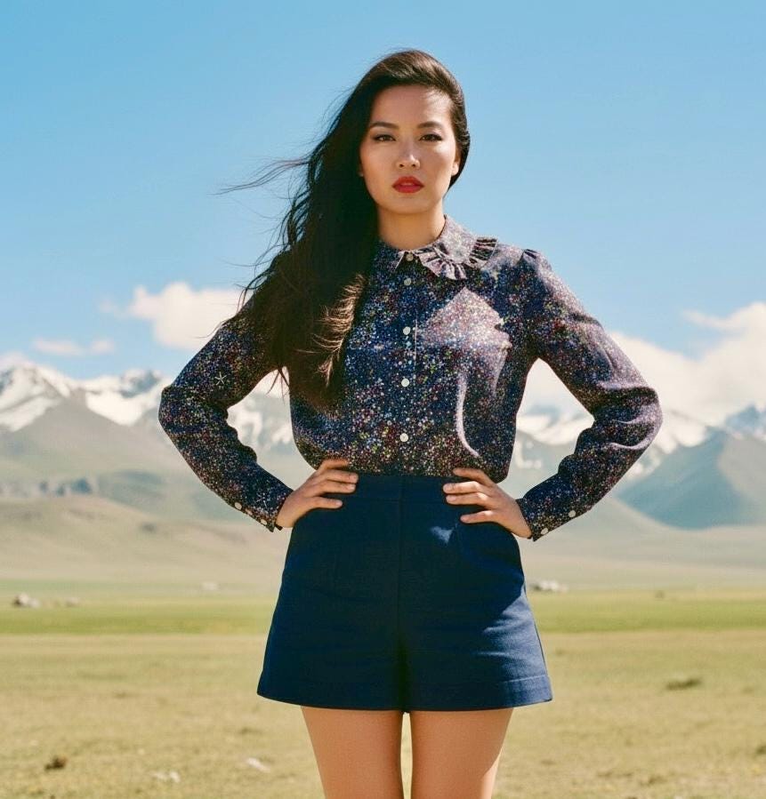 Liberty London Peter Pan Ruffle Collar Shirt: Long Sleeve Handmade Blouse, Ditsy Floral Top