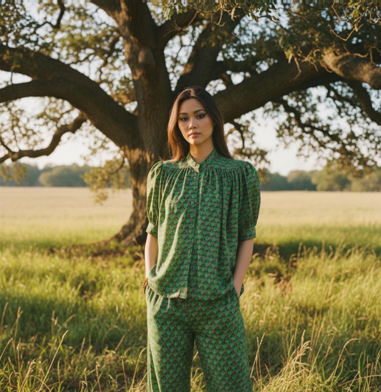 Liberty London Floral Blouse, Mandarin Collar Tana Lawn Cotton Top