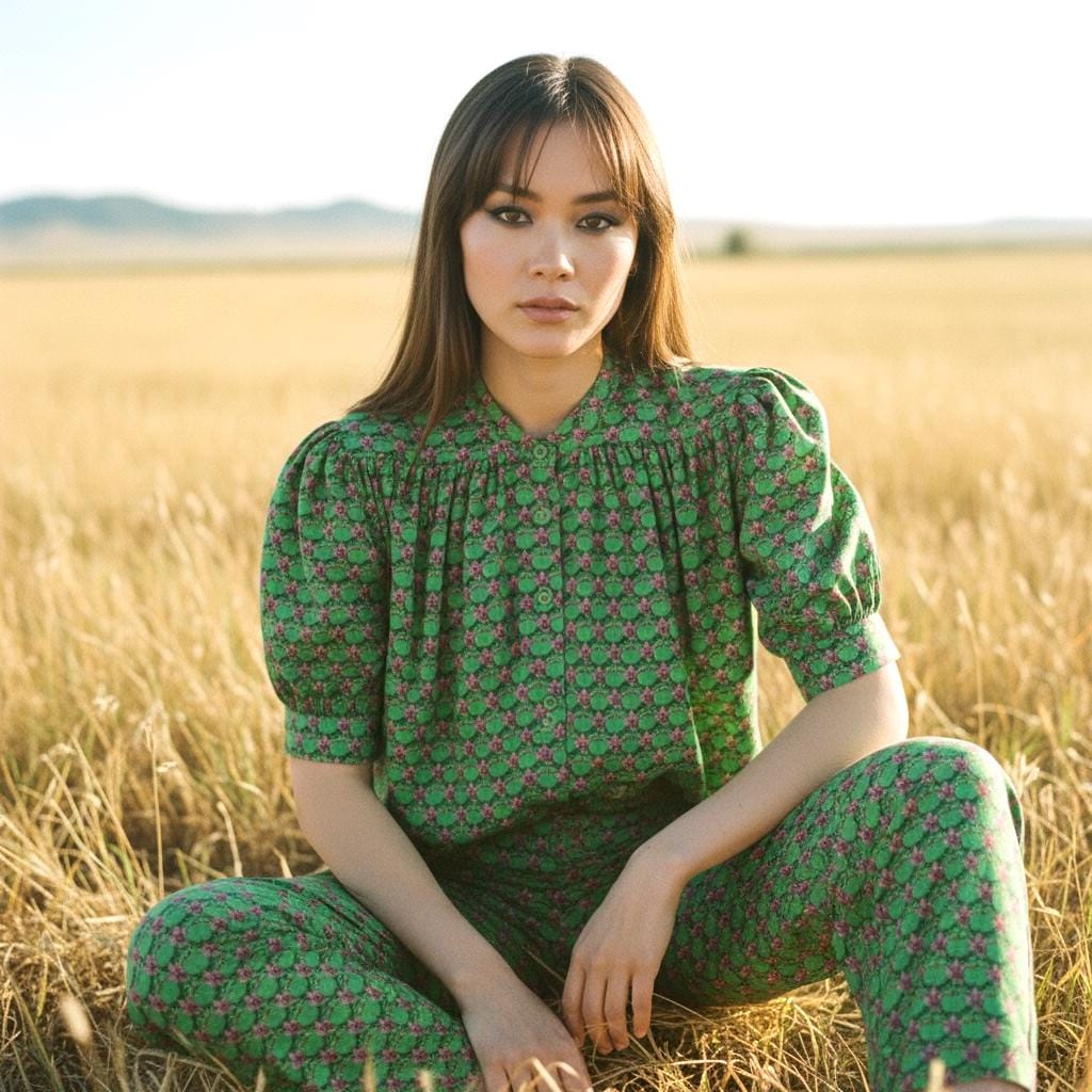 Liberty London Floral Blouse, Mandarin Collar Tana Lawn Cotton Top