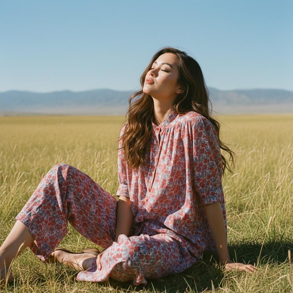 Liberty Mandarin Collar Gather Blouse: Ditsy Floral Print, Botanical Short Sleeve Shirt