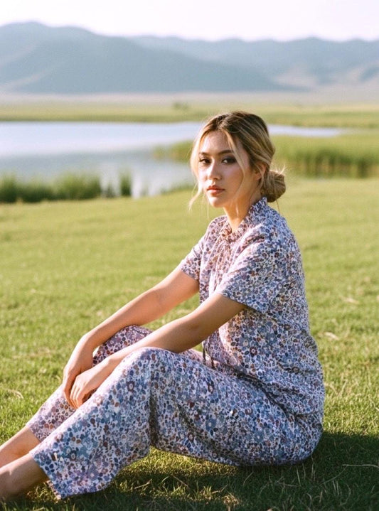 Liberty London Pajama Set, Floral Cotton Tana Lawn Loungewear