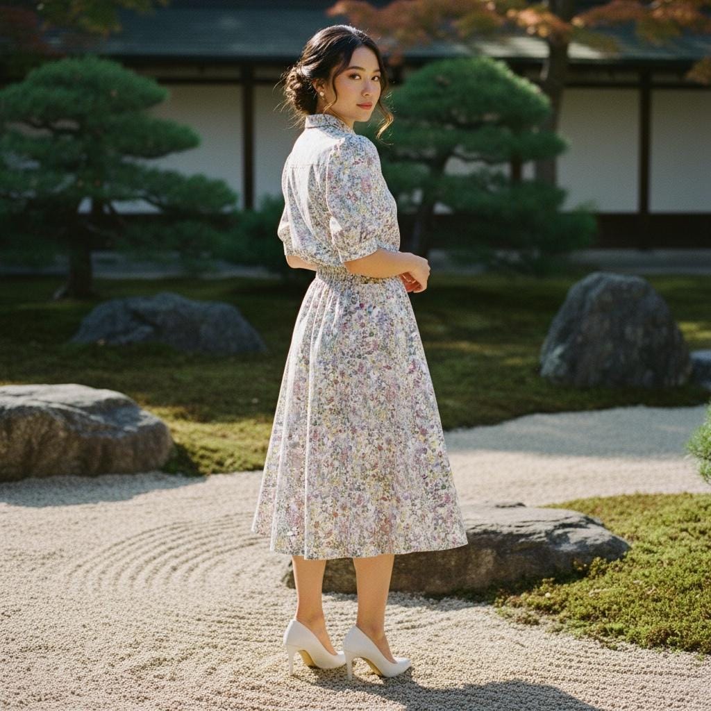 Liberty Floral Print Woman Shirt: Button Through Short Sleeves, Ditsy Botanical Blouse