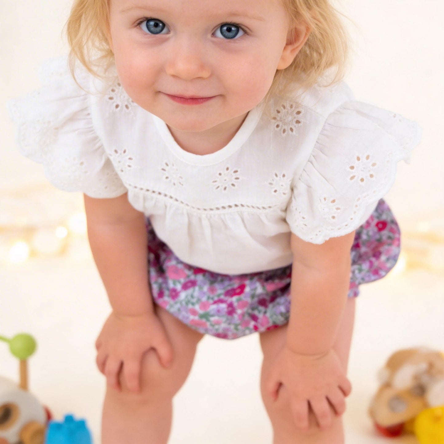 Liberty London Floral Baby Bloomer, Tana Lawn Cotton Ruffle Nappy Cover