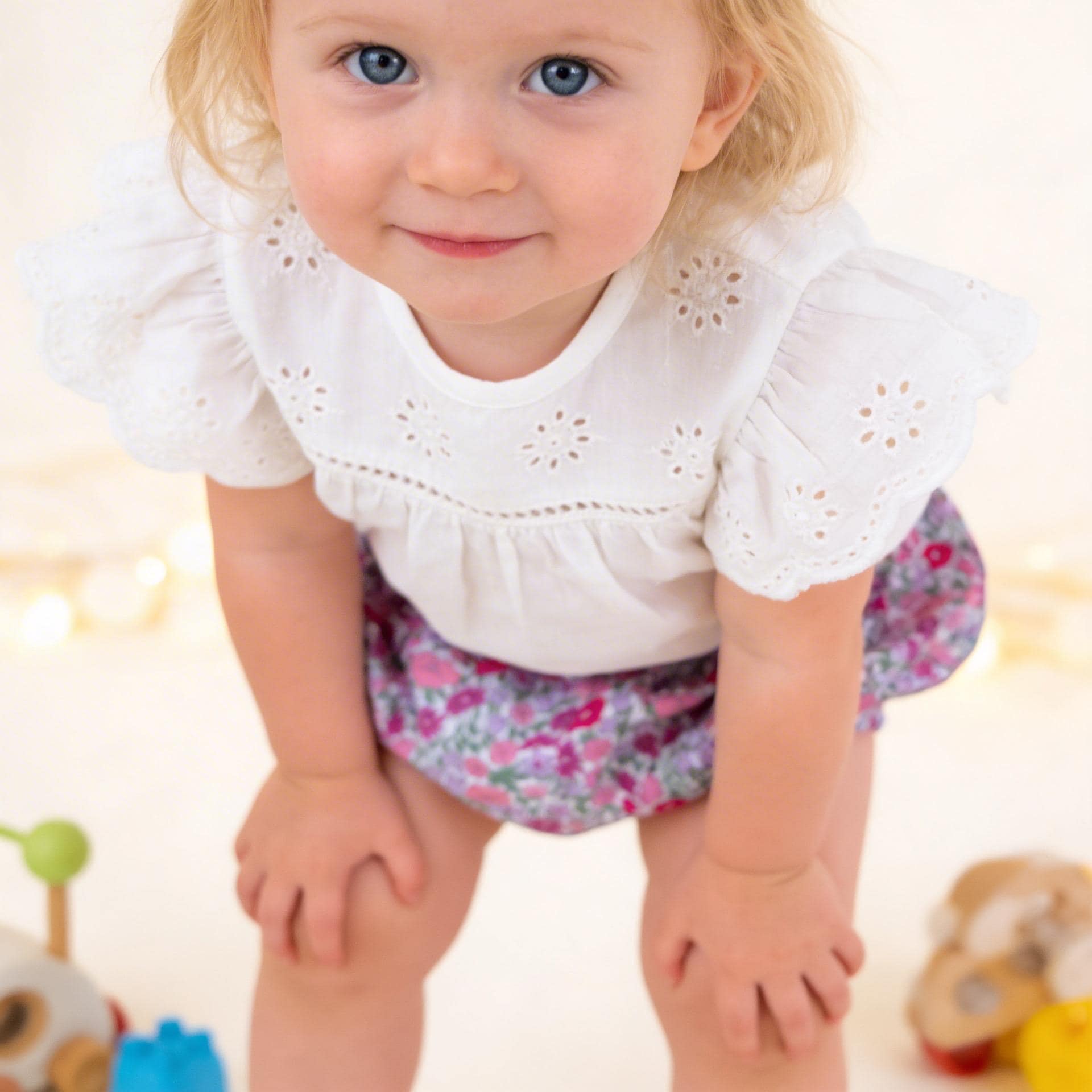 Liberty London Floral Baby Bloomer, Tana Lawn Cotton Ruffle Nappy Cover