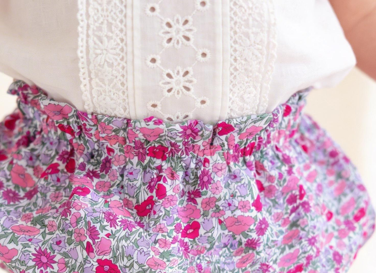 Liberty London Floral Baby Bloomer, Tana Lawn Cotton Ruffle Nappy Cover