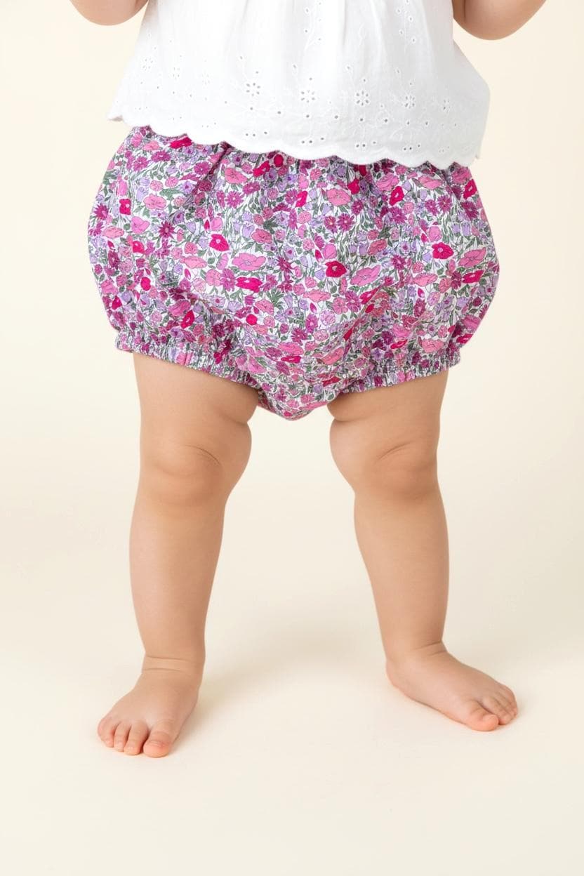 Liberty London Floral Baby Bloomer, Tana Lawn Cotton Ruffle Nappy Cover