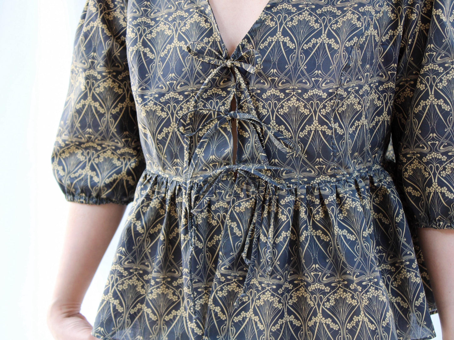 Liberty London Cotton Loungewear Set, Handmade Palazzo Pants & Blouse