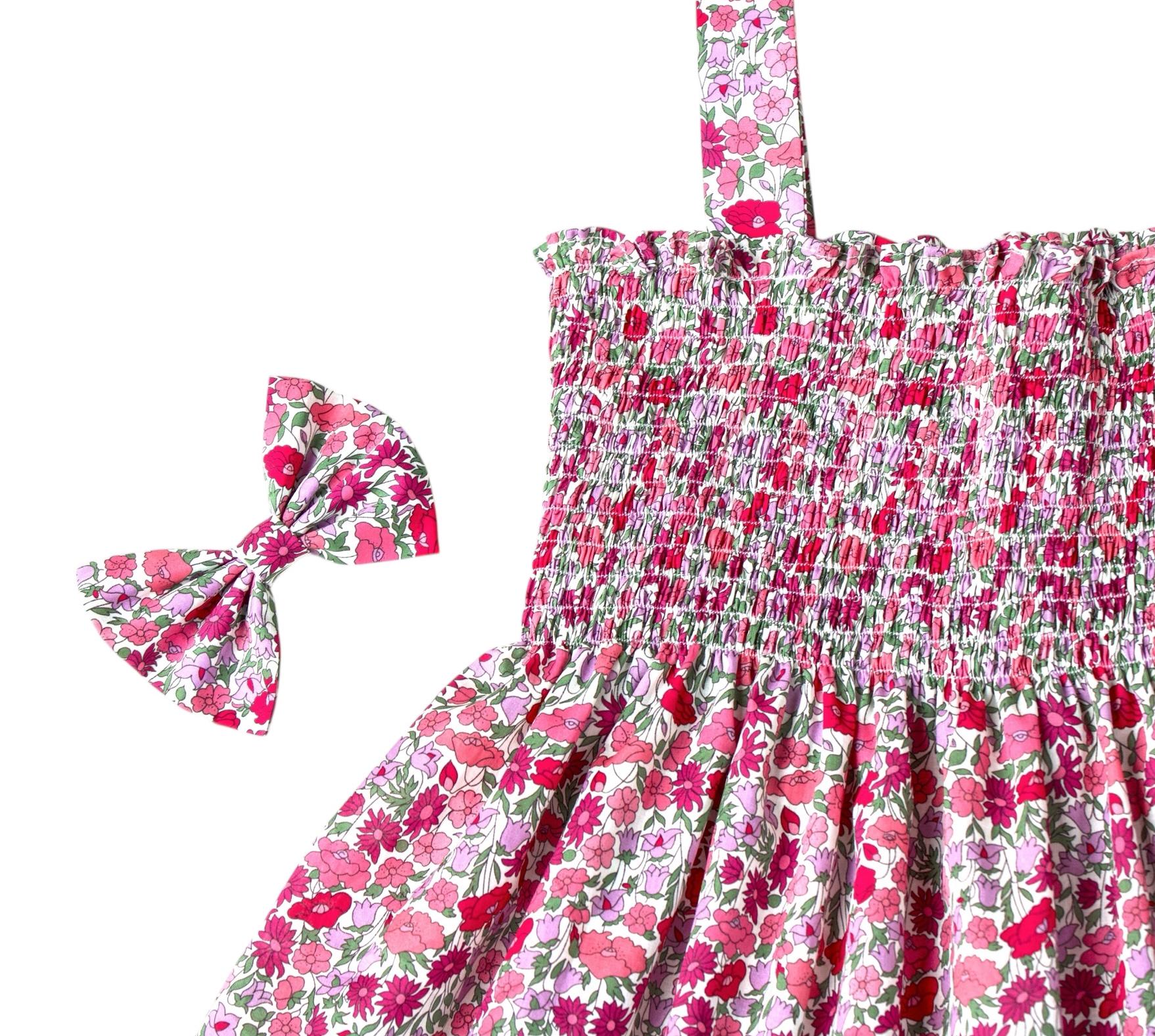 Liberty London Floral Smock Dress, Tana Lawn Cotton, Girl's Sun Dress