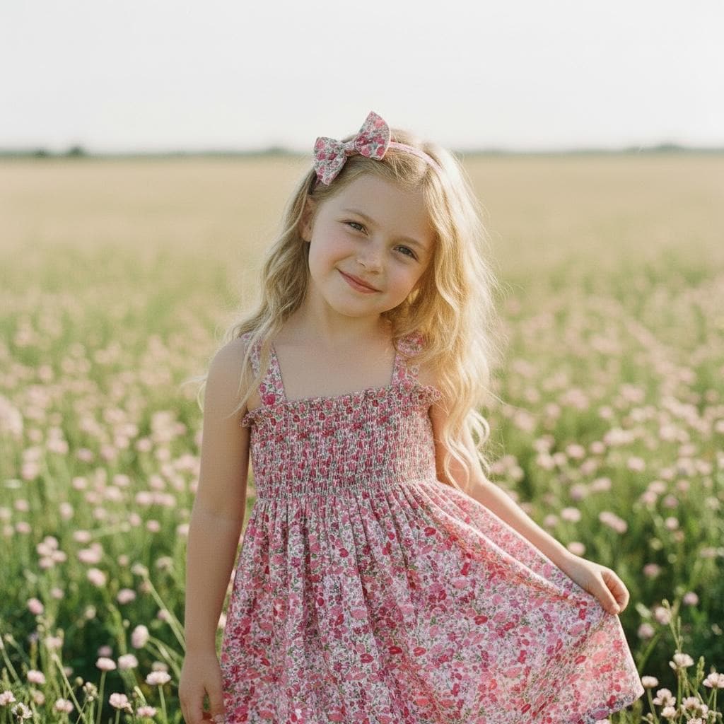 Liberty London Floral Smock Dress, Tana Lawn Cotton, Girl's Sun Dress