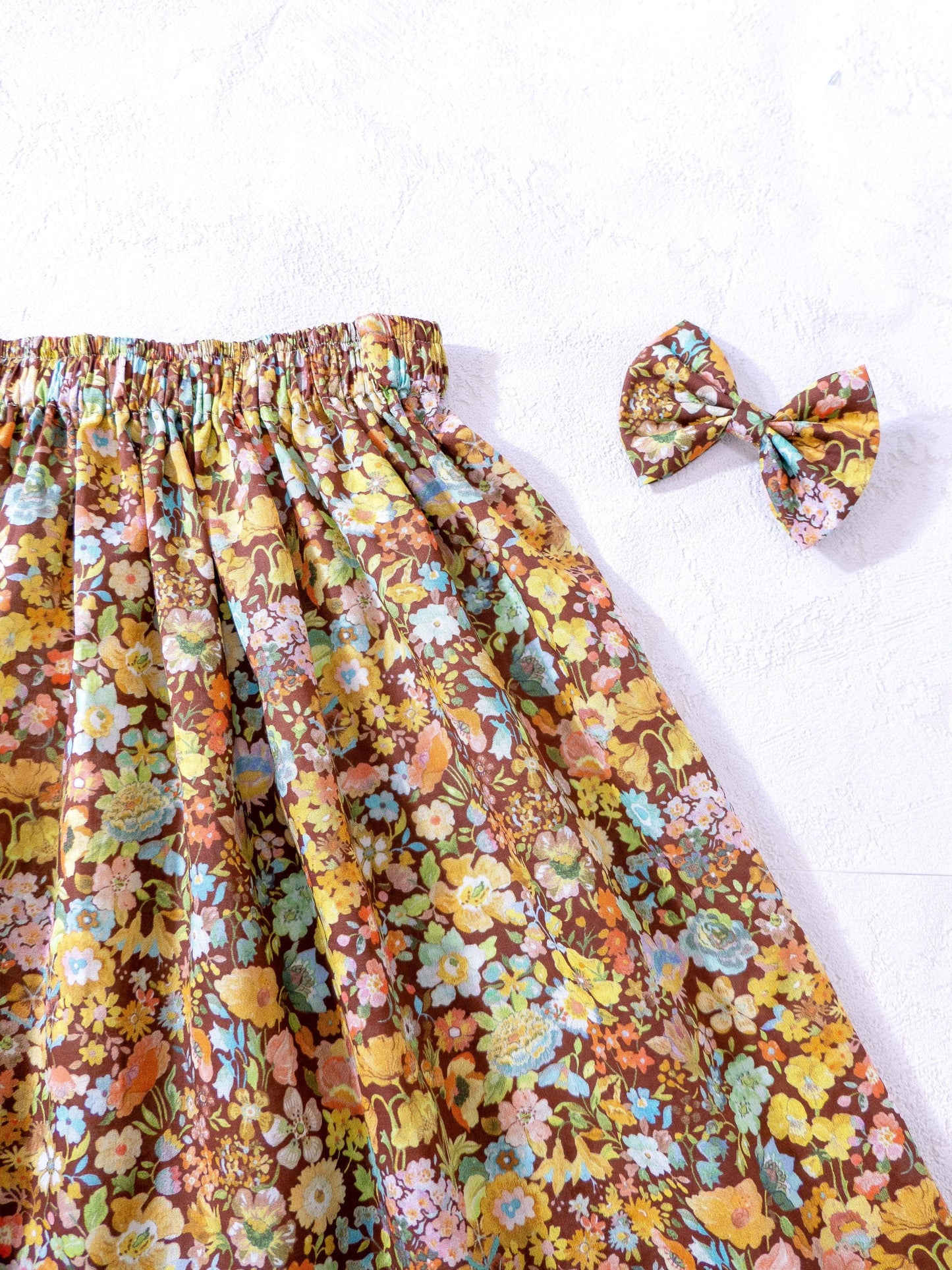 Liberty London Girl's Skirt, Tana Lawn Cotton, Botanical Floral