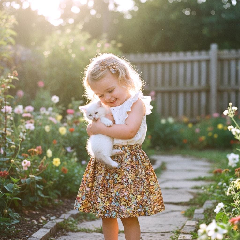 Liberty London Girl's Skirt, Tana Lawn Cotton, Botanical Floral