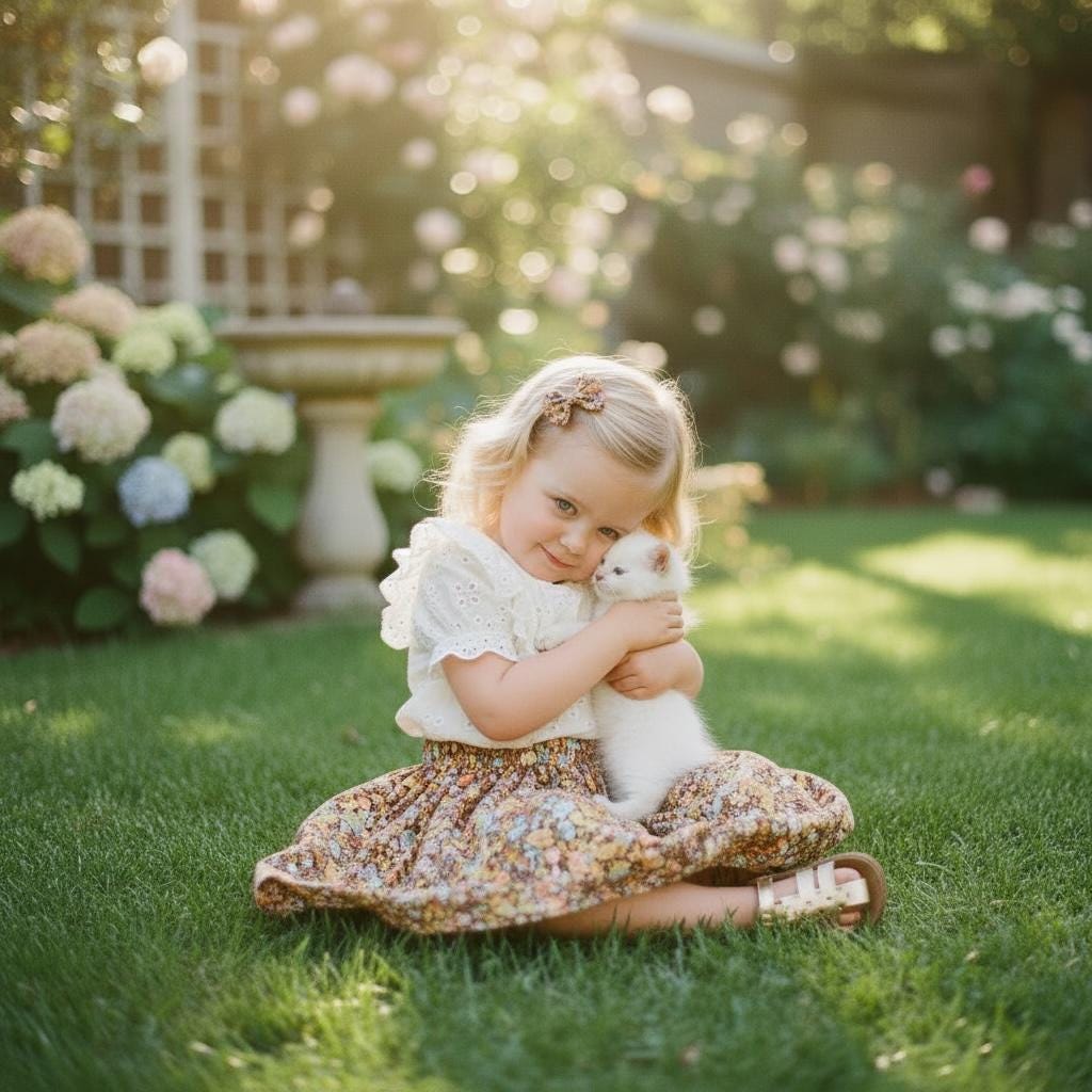 Liberty London Girl's Skirt, Tana Lawn Cotton, Botanical Floral