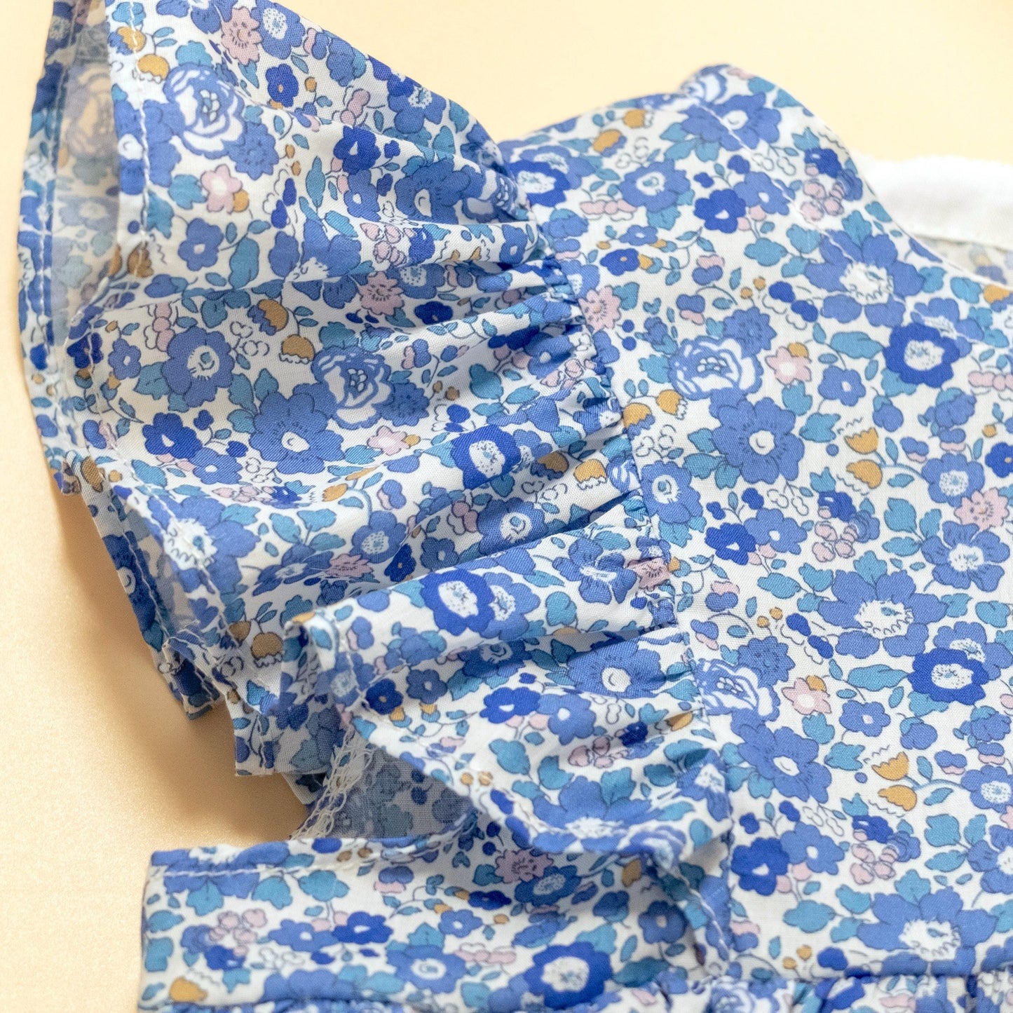 Liberty London Baby Bubble Romper, Ditsy Floral Print Playsuit, English Cotton Tana Lawn Onesie