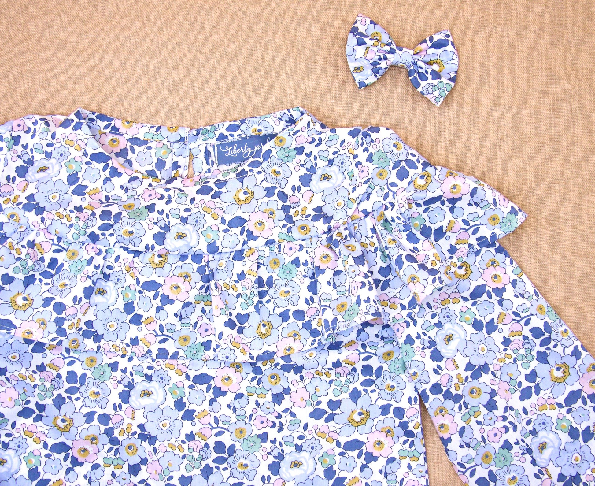 Liberty of London Floral Blouse: Ruffle Puffy Sleeves, Summer Baby Top