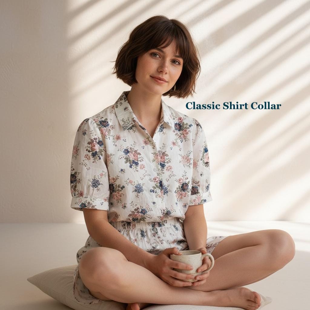 Liberty London Floral Loungewear Set, Handmade Cotton Tana Lawn Blouse & Shorts