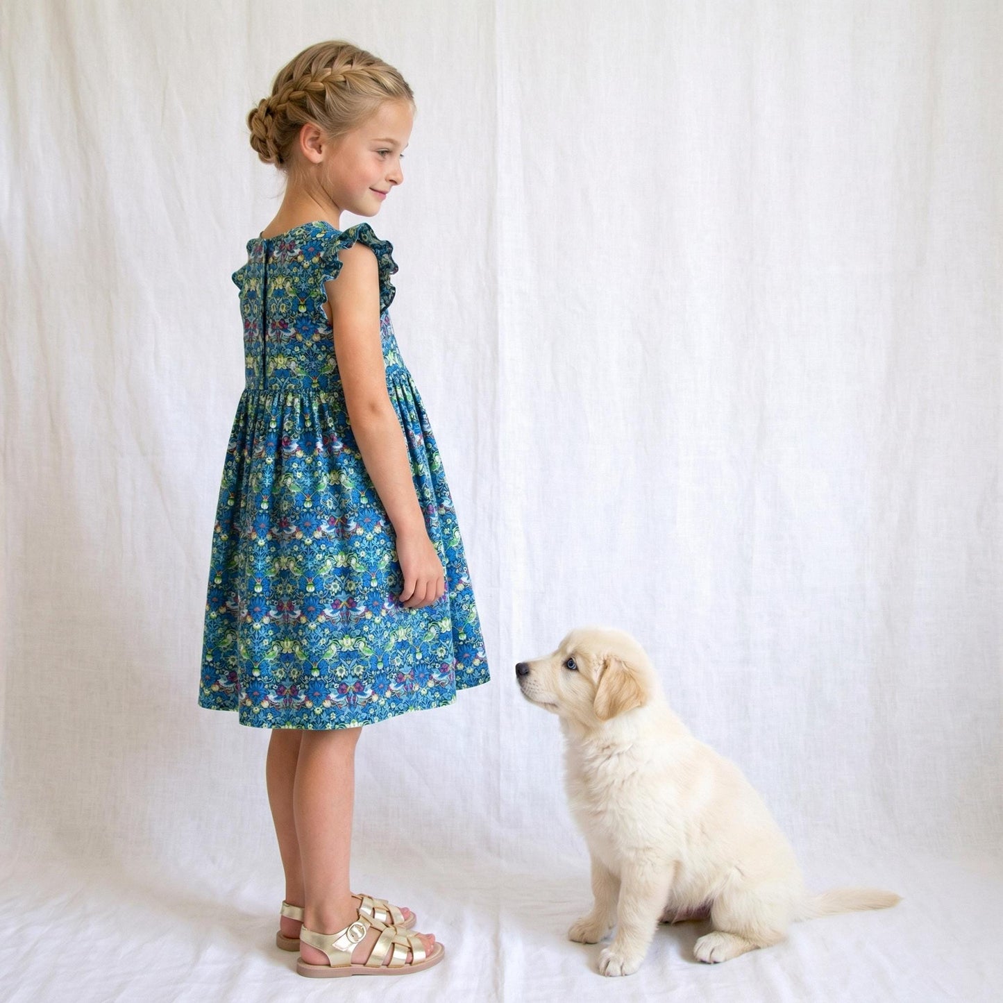 Liberty London Sleeveless Sun Dress, Handmade Floral Print Cotton Tana Lawn Clothing, Summer Outfits