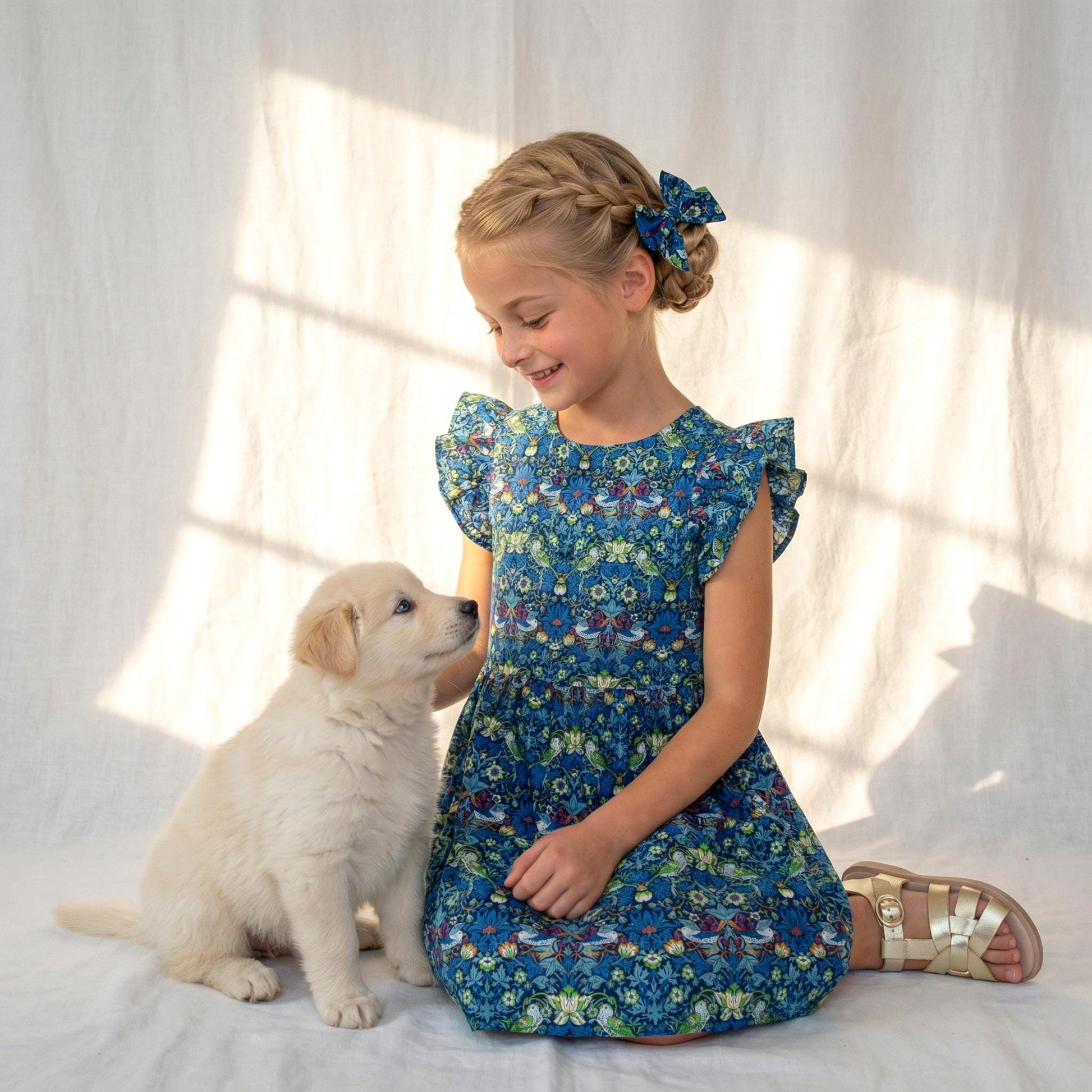 Liberty London Sleeveless Sun Dress, Handmade Floral Print Cotton Tana Lawn Clothing, Summer Outfits