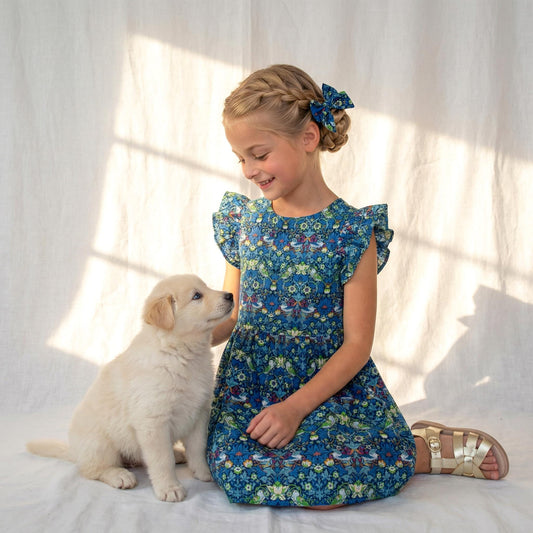 Liberty London Sleeveless Sun Dress, Handmade Floral Print Cotton Tana Lawn Clothing, Summer Outfits