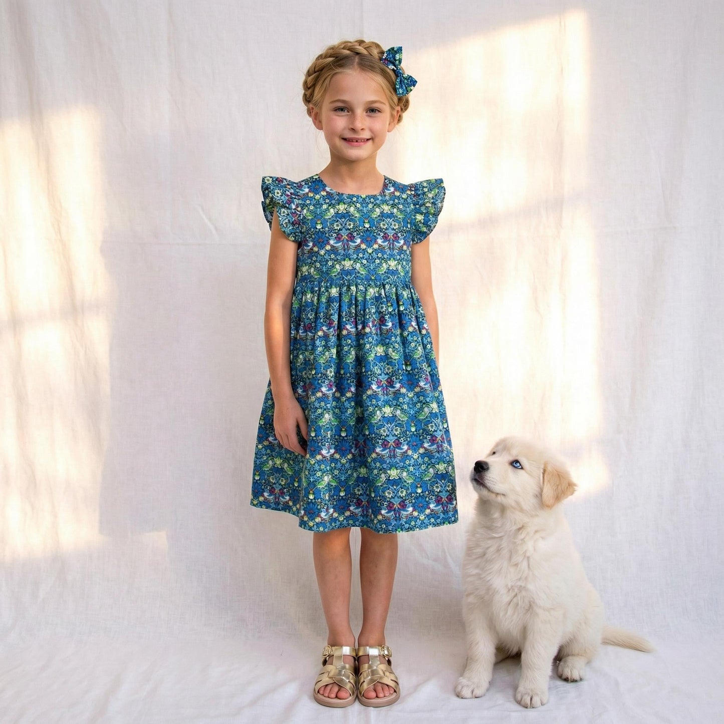 Liberty London Sleeveless Sun Dress, Handmade Floral Print Cotton Tana Lawn Clothing, Summer Outfits