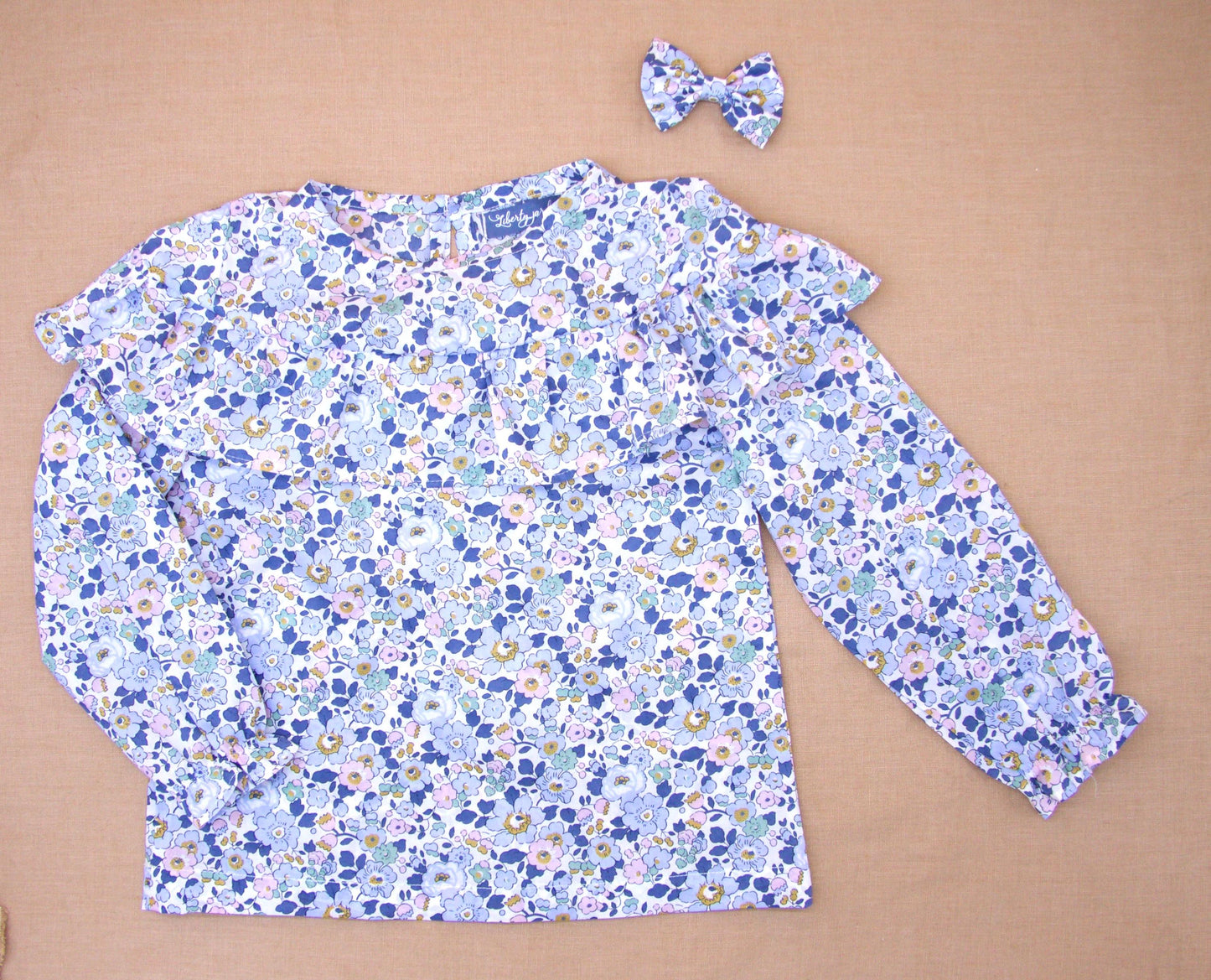 Liberty of London Floral Blouse: Ruffle Puffy Sleeves, Summer Baby Top