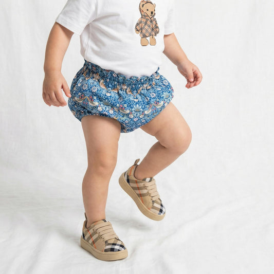Liberty London Nappy Cover, Floral-Print Bloomer, Handmade Sustainable Ethical-wear, Cotton Tana Lawn Swimsuit Bermuda