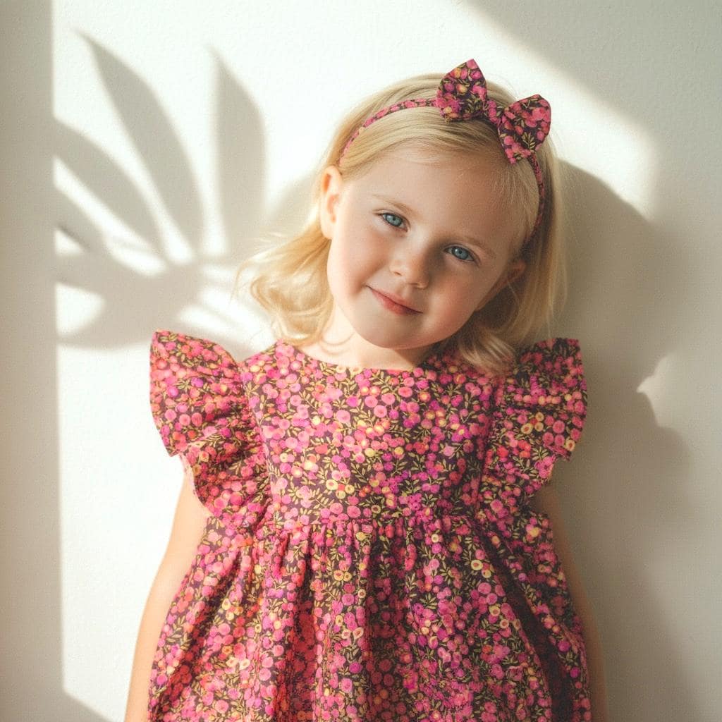 Liberty London Wiltshire Pink Bubble Romper, Cotton Lawn Ditsy Floral Print Onesie