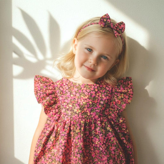 Liberty London Wiltshire Pink Purple Bubble Romper,Handmade Cotton Lawn Playsuit,Ditsy Floral Print Onesie,Home Coming Outfit,New Born Gift