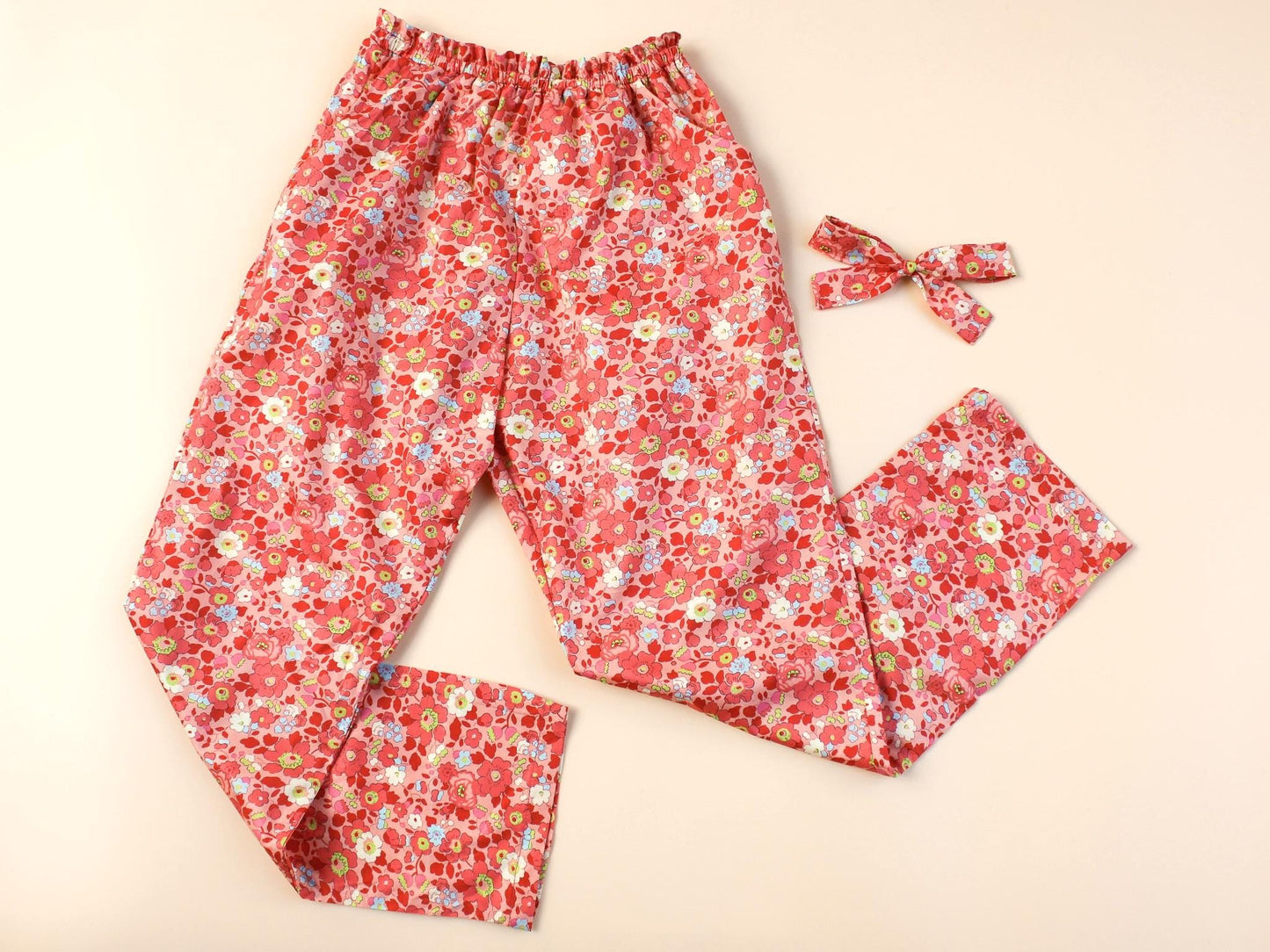 Liberty London Pants: Ditsy Floral Print, Cotton Trousers