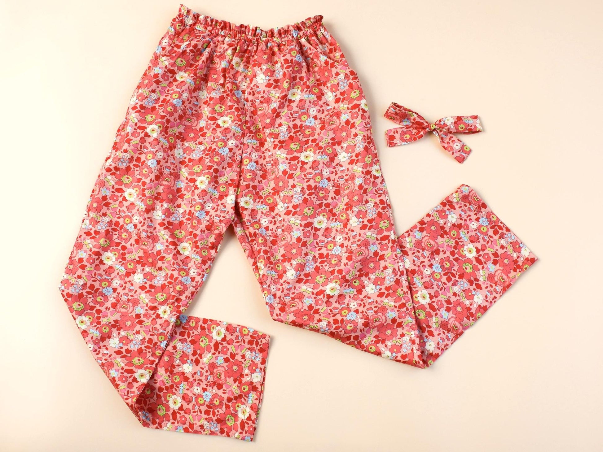 Liberty London Pants: Ditsy Floral Print, Cotton Trousers