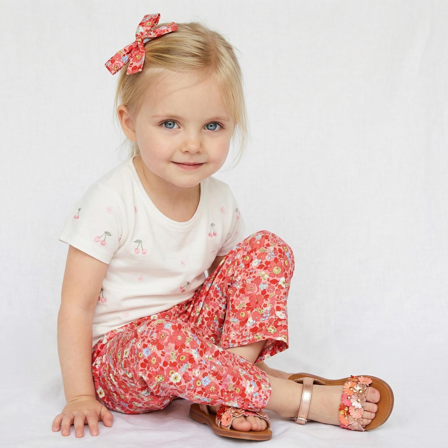 Liberty London Pants: Ditsy Floral Print, Cotton Trousers