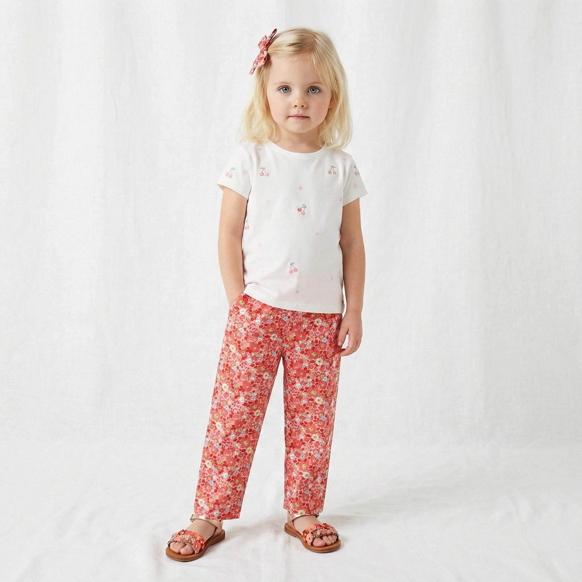 Liberty London Pants: Ditsy Floral Print, Cotton Trousers