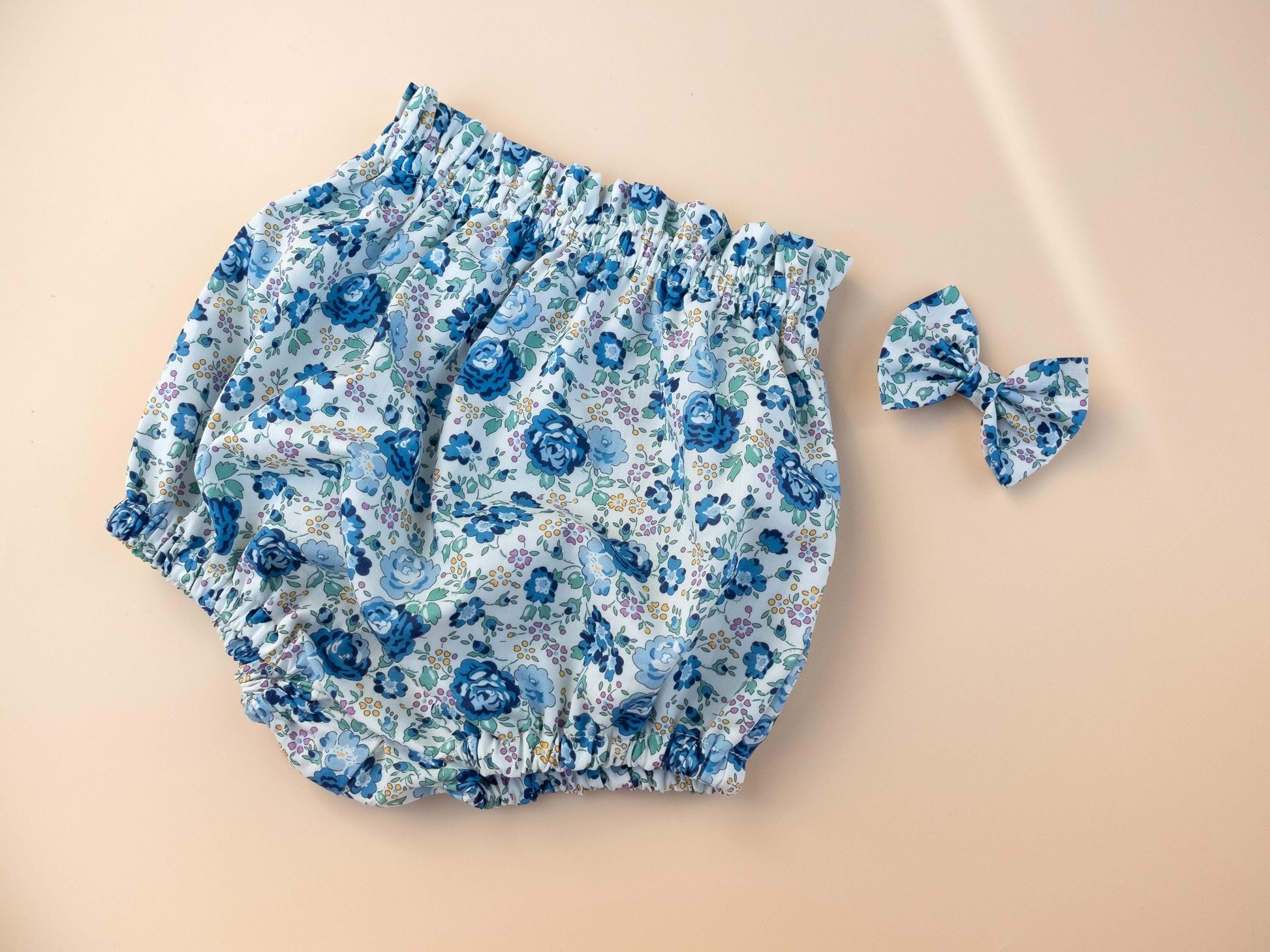 Liberty London Handmade Bloomer, Floral-print Nappy Cover, Sustainable Eco-friendly Children-wear, Personalised Tailoring Cotton Clothing