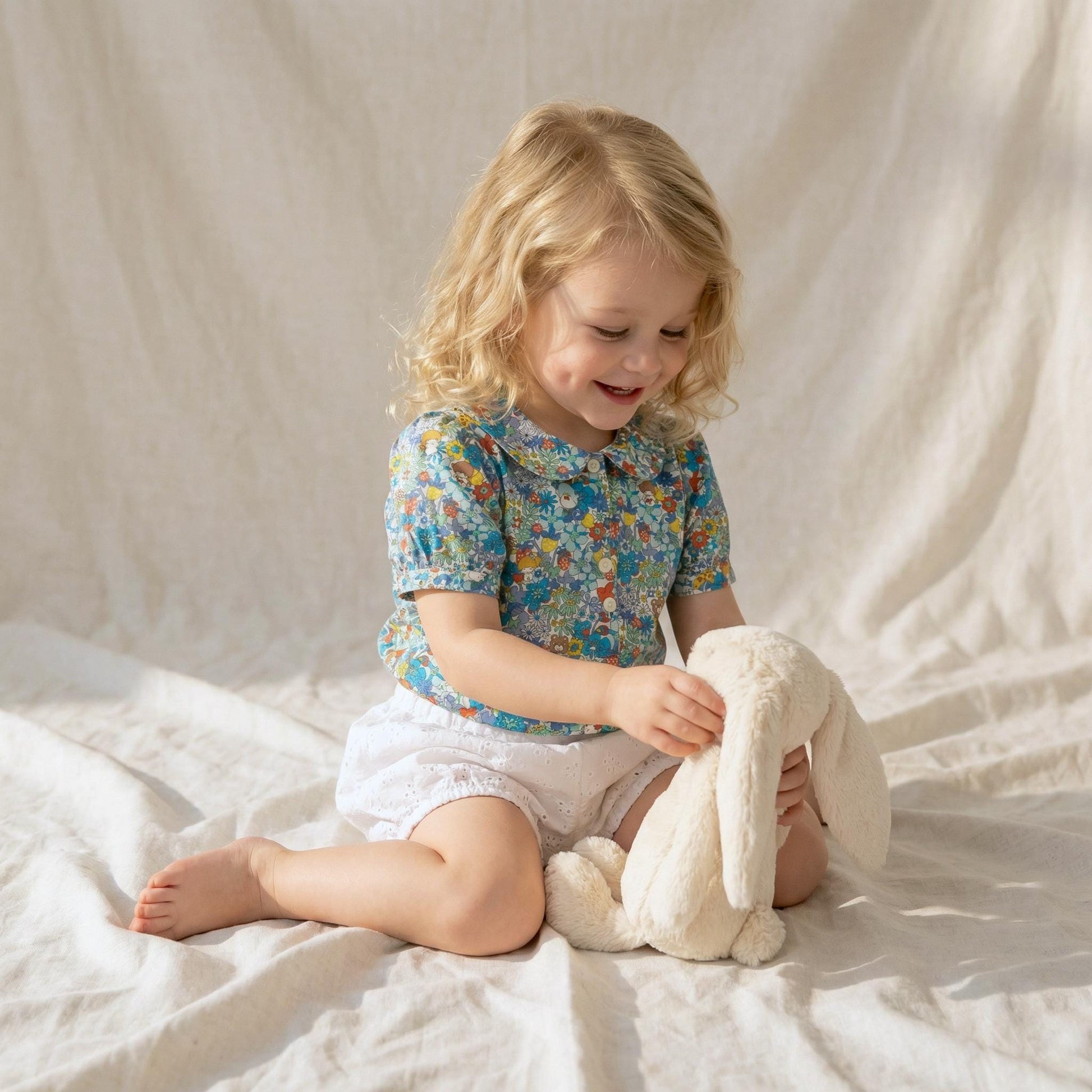 SET 2 Liberty London Baby Floral Long Sleeve Blouse Bloomers Set