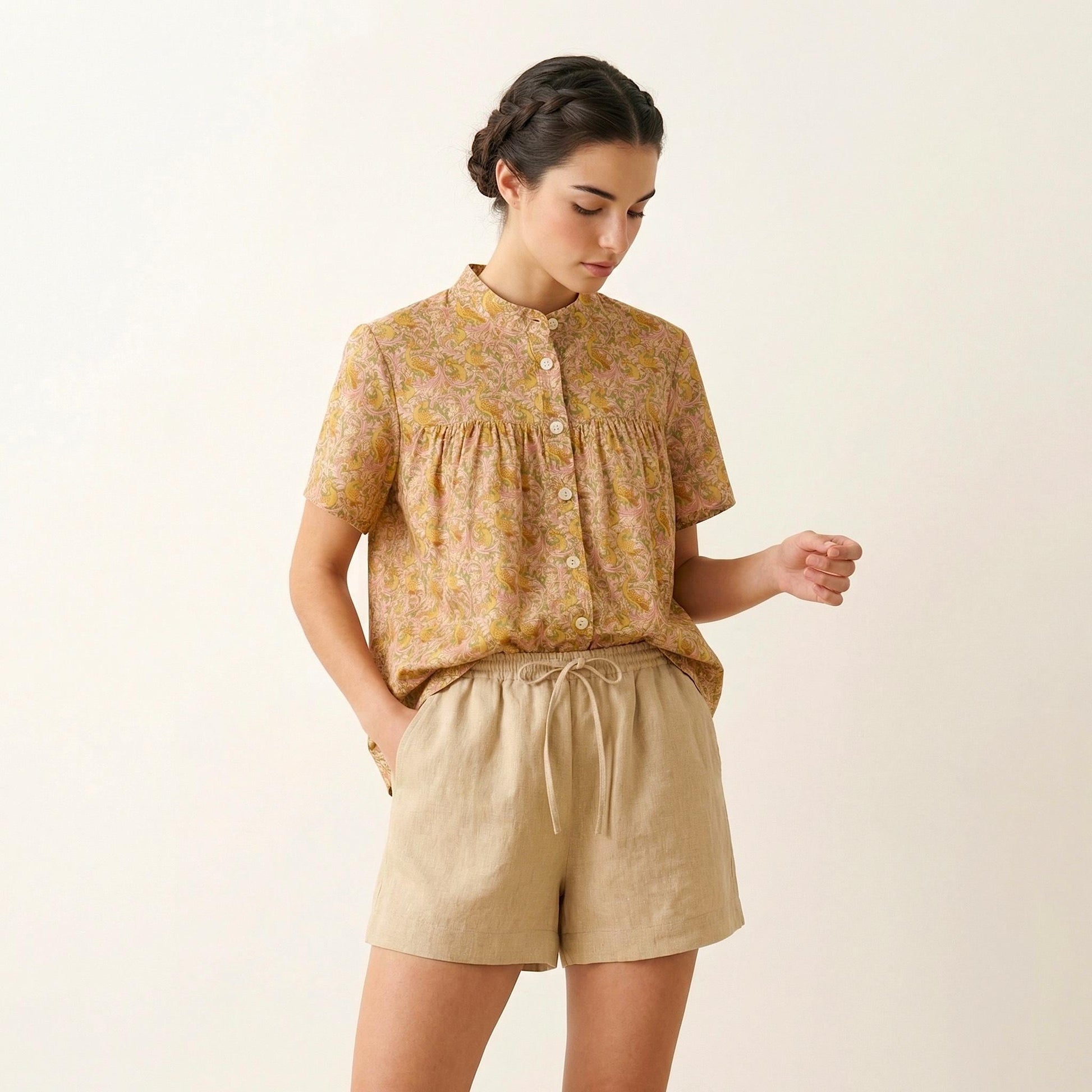 Christmas Baby Girl Outfit: Liberty London Strawberry Thief Top & Bloomers