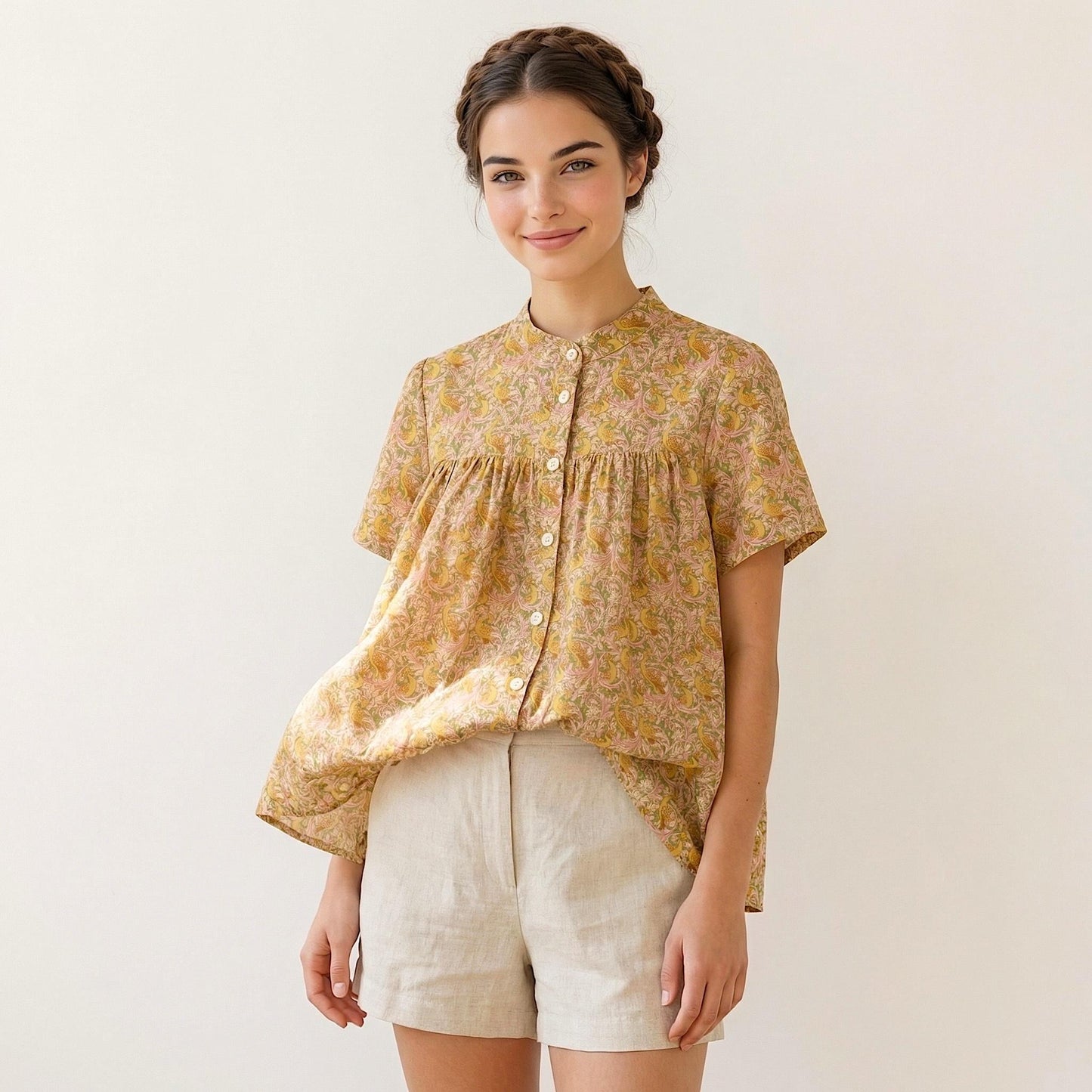 Christmas Baby Girl Outfit: Liberty London Strawberry Thief Top & Bloomers