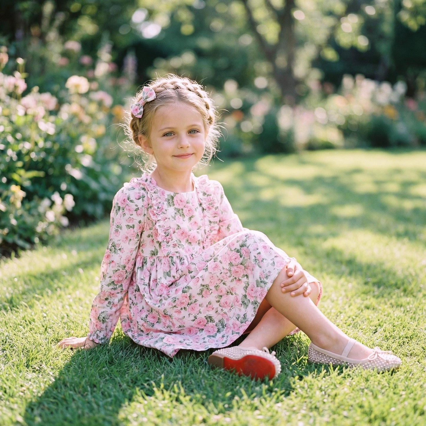 Liberty London Wedding Flower Girl Dress, Handmade Heirloom Children Clothing, Sustainable Tailoring Floral-Print Outfits